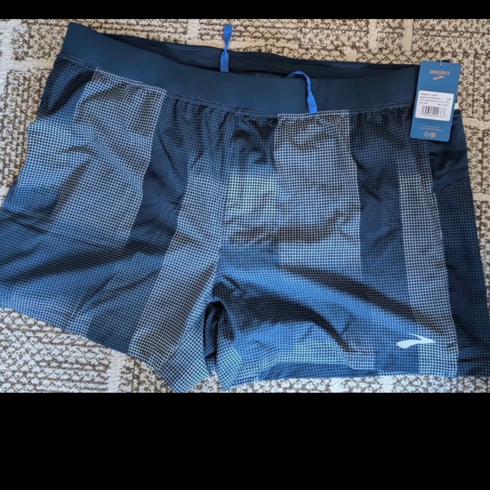 Brooks Blue and Gray Athletic Shorts